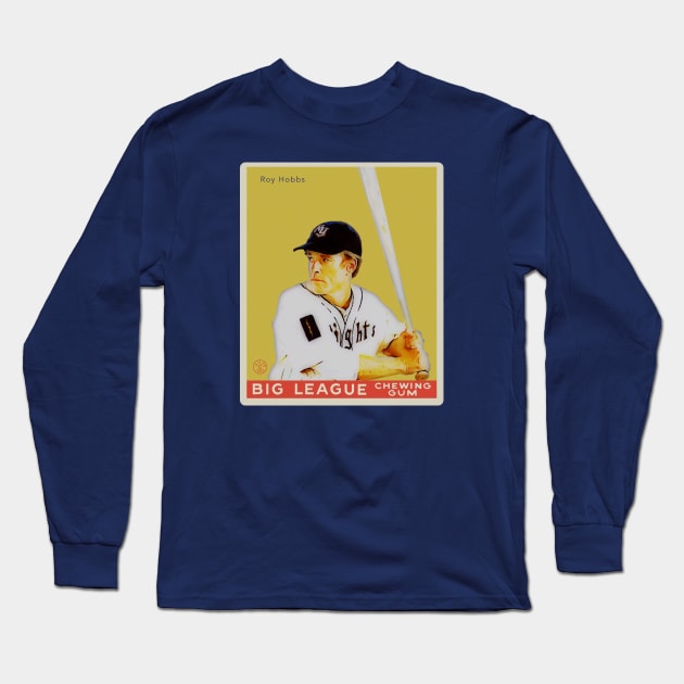 Roy Hobbs 1933 Goudey & Co. Baseball Card Long Sleeve T-Shirt by Tomorrowland Arcade